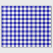 Royal Blue en White Check Pset |Groot patroon| Cadeaupapier (Vlak)