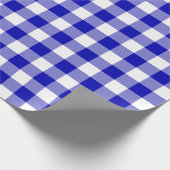 Royal Blue en White Check Pset |Groot patroon| Cadeaupapier (Hoek)