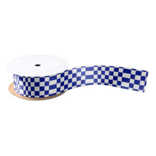 Royal Blue en White Checkered Pattern Lint