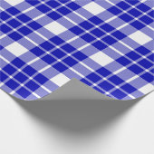 Royal Blue en White Pset |Groot patroon| Cadeaupapier (Hoek)