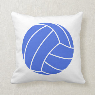 Royal Blue en White Volleyball Kussen