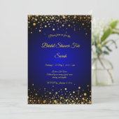 Royal Blue et Gold nuptiale invitation budget (Debout devant)
