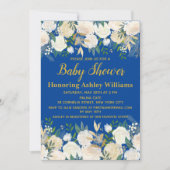 Royal Blue et or Oh Baby Shower Invitations Gary (Devant)