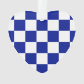 Royal Blue et White À damiers Motif (dos)