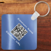 Royal Blue Evil Eye Charm gepersonaliseerde QR-cod Sleutelhanger (Achterkant)