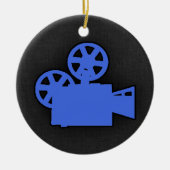 Royal Blue filmcamera Keramisch Ornament (Voorkant)
