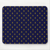 Royal Blue Fleur De Lis Pattern Muismat (Voorkant)