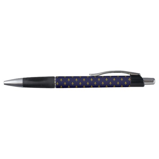 Royal Blue Fleur De Lis Pattern Pen (Bovenkant)