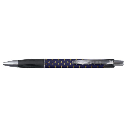 Royal Blue Fleur De Lis Pattern Pen (Achterkant)