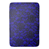 Royal Blue Floral Black Lace Bath Mat (Voorkant Verticaal)