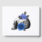 Royal Blue Floral Owls Gothic Wedding Gastenboek (Achterkant)