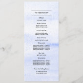 Royal Blue Floral Waterverf Wedding Programme Programma (Achterkant)