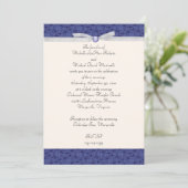 Royal Blue Florentine Faire-part de mariage (Debout devant)