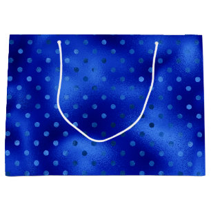 Royal Blue Foil Hanoukka Grand sac cadeau