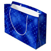 Royal Blue Foil Hanoukka Grand sac cadeau (Dos Angle)