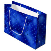Royal Blue Foil Hanoukka Grand sac cadeau (Devant Angle)