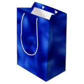 Royal Blue Folie Hanukkah Medium Cadeauzakje (Achterkant Gekanteld)