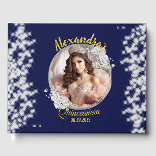 Royal Blue Foto  Boho Quinceañera Spaans Gastenboek
