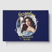 Royal Blue Foto  Boho Quinceañera Spaans Gastenboek (Voorkant)