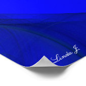 Royal Blue Fractal Border Canvas of Poster (Hoek)