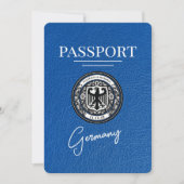 Royal Blue Germany Passport Bewaar de datum Save The Date (Voorkant)