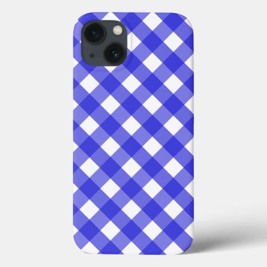 Royal blue gingham Case-Mate iPhone case (Achterkant)