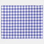 Royal Blue Gingham Pattern Fleece Deken (Voorkant (Horizontaal))