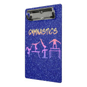 Royal Blue Glitter Gymnastics Mini Klembord (Angled2)