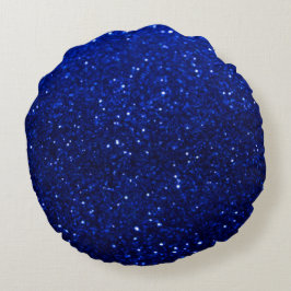 Royal Blue Glitter Round Sierkussen Rond Kussen