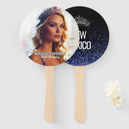 Royal Blue Glitz Pageant Fan Wavers - Set van Fans Handwaaier