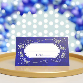 Royal Blue Gold 15 jaar oude Quinceañera vlinder