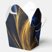 Royal Blue Gold Abstract Swirl Bedankdoosjes (Geopend)