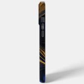 Royal Blue Gold Abstract Swirl Case-Mate iPhone Case (Achterkant / Links)