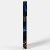 Royal Blue Gold Abstract Swirl Case-Mate iPhone Case (Achterkant / Rechts)