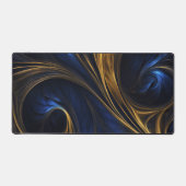 Royal Blue Gold Abstrait Swirl (Recto)