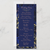 Royal Blue Gold Butterfly Wedding Programme (Dos)