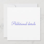 Royal Blue Gold Carte photo (Dos)