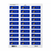 Royal Blue Gold Etnische Prince Adresetiketten Etiket (Full Sheet)