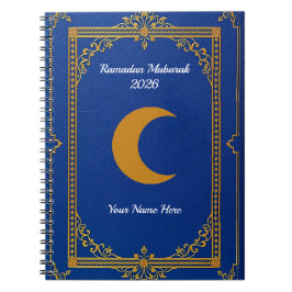 Royal Blue Gold Filigree Ramadan Notitieboek
