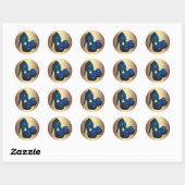 Royal Blue Gold Hoge hak Stickers (Vel)