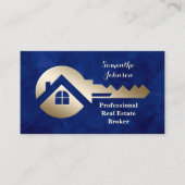 Royal Blue Gold Key Real Estate Visitekaartje (Voorkant)