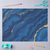 Royal Blue Gold Marble Collectie Tissuepapier (Craft)