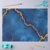 Royal Blue Gold Marble Collectie Tissuepapier (Craft)