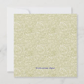 Royal Blue & Gold Masquerade Party Kaart (Achterkant)