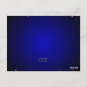 Royal Blue Gold Popular sparen de datumuitnodiging Briefkaart (Achterkant)