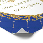 Royal Blue Gold Prince Anniversaire Affiche de bie (Coin)