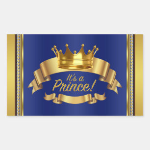 Royal Blue Gold Prince Bouteille d'eau Étiquettes