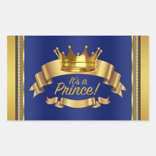 Royal Blue Gold Prince Bouteille d'eau Étiquettes (Devant)