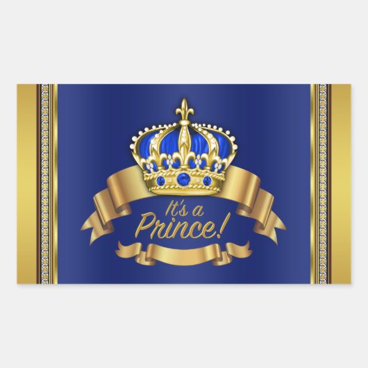 Royal Blue Gold Prince Étiquette bouteille d'eau (Devant)