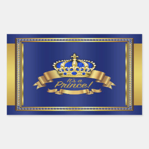 Royal Blue Gold Prince Étiquette bouteille d'eau